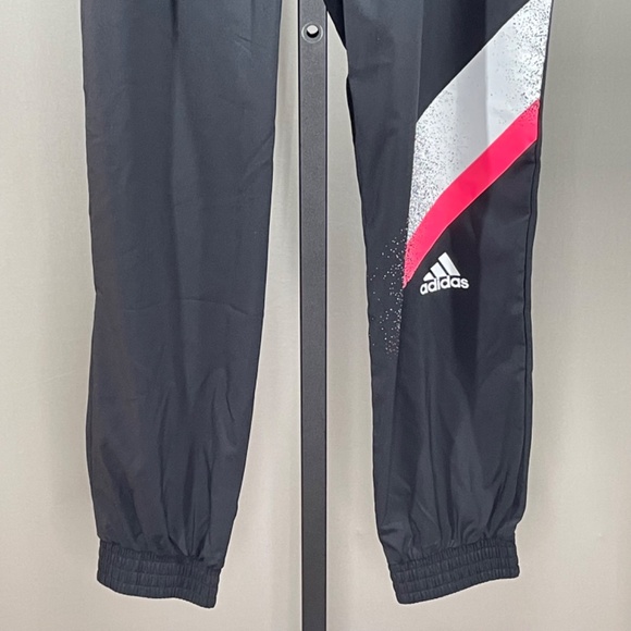 NEW Adidas Pants Womens Small black pink jogger athletic gym casual athleisure - Picture 3 of 11